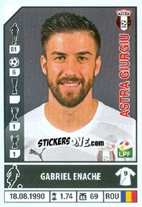 Sticker Gabriel Enache - Liga 1 Romania 2014-2015 - Panini