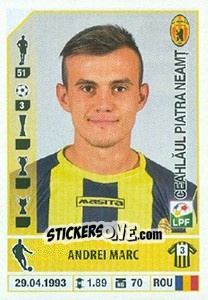 Figurina Andrei Marc - Liga 1 Romania 2014-2015 n. 110 - Panini