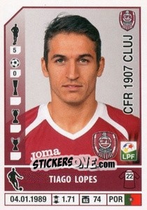 Sticker Tiago Lopes - Liga 1 Romania 2014-2015 n. 128 - Panini