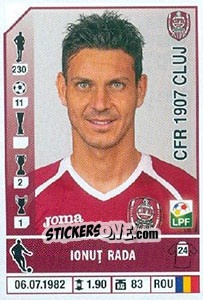 Sticker Ionuț Rada - Liga 1 Romania 2014-2015 n. 130 - Panini