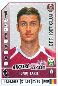 Sticker Ionuț Larie - Liga 1 Romania 2014-2015 n. 131 - Panini