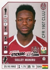 Sticker Sulley Muniru - Liga 1 Romania 2014-2015 n. 133 - Panini