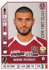 Sticker Davide Petrucci - Liga 1 Romania 2014-2015 n. 137 - Panini