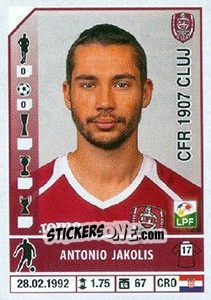 Sticker Antonio Jakoliš - Liga 1 Romania 2014-2015 n. 140 - Panini