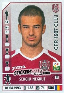 Sticker Sergiu Negruț - Liga 1 Romania 2014-2015 n. 143 - Panini