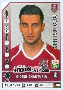 Figurina Giorgi Chanturia - Liga 1 Romania 2014-2015 n. 144 - Panini