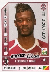 Sticker Férébory Doré - Liga 1 Romania 2014-2015 n. 145 - Panini