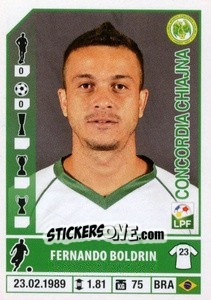 Cromo Fernando Boldrin - Liga 1 Romania 2014-2015 n. 157 - Panini