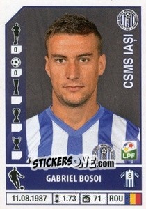 Figurina Gabriel Bosoi - Liga 1 Romania 2014-2015 n. 173 - Panini