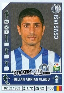Figurina Iulian Adrian Vladu - Liga 1 Romania 2014-2015 n. 176 - Panini