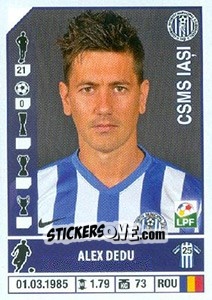 Figurina Alex Dedu - Liga 1 Romania 2014-2015 n. 181 - Panini