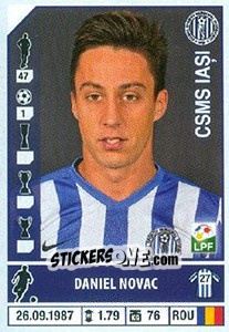 Figurina Daniel Novac - Liga 1 Romania 2014-2015 n. 183 - Panini