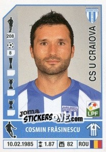 Figurina Cosmin Frăsinescu - Liga 1 Romania 2014-2015 n. 196 - Panini