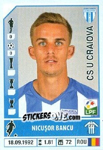 Sticker Nicușor Bancu - Liga 1 Romania 2014-2015 n. 206 - Panini
