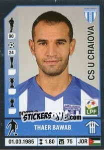 Sticker Tha'er Bawab - Liga 1 Romania 2014-2015 n. 211 - Panini