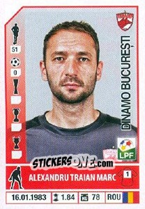 Sticker Alexandru Traian Marc - Liga 1 Romania 2014-2015 n. 214 - Panini