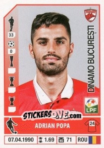 Sticker Adrian Popa - Liga 1 Romania 2014-2015 n. 217 - Panini