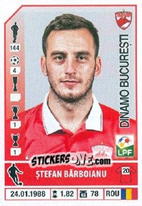 Figurina Ștefan Bărboianu - Liga 1 Romania 2014-2015 n. 219 - Panini