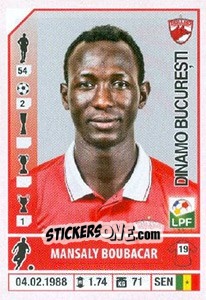 Figurina Mansaly Boubacar - Liga 1 Romania 2014-2015 n. 224 - Panini
