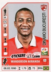 Figurina Wanderson Miranda - Liga 1 Romania 2014-2015 n. 226 - Panini