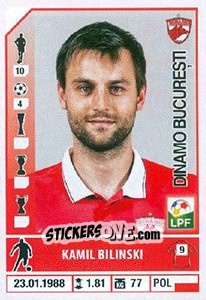 Figurina Kamil Biliński - Liga 1 Romania 2014-2015 n. 232 - Panini
