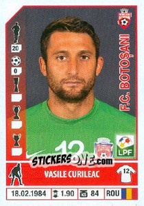 Figurina Vasile Curileac - Liga 1 Romania 2014-2015 n. 237 - Panini