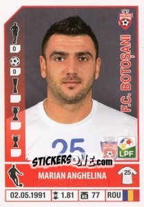 Figurina Marian Anghelina - Liga 1 Romania 2014-2015 n. 239 - Panini