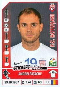 Figurina Andrei Patache - Liga 1 Romania 2014-2015 n. 242 - Panini