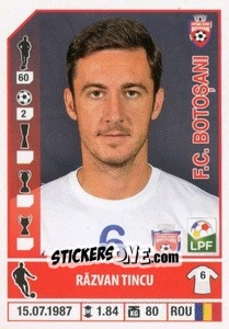 Figurina Răzvan Tincu - Liga 1 Romania 2014-2015 n. 244 - Panini
