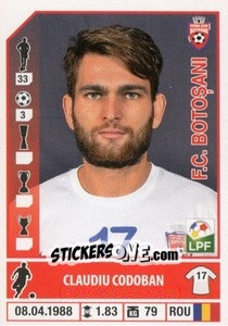 Figurina Claudiu Codoban - Liga 1 Romania 2014-2015 n. 248 - Panini