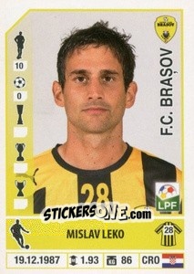 Figurina Mislav Leko - Liga 1 Romania 2014-2015 n. 264 - Panini