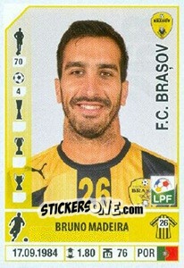 Figurina Bruno Madeira - Liga 1 Romania 2014-2015 n. 268 - Panini