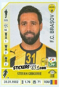 Figurina Ștefan Grigorie - Liga 1 Romania 2014-2015 n. 272 - Panini
