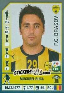 Cromo Mugurel Buga - Liga 1 Romania 2014-2015 n. 276 - Panini