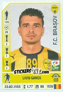 Figurina Liviu Ganea - Liga 1 Romania 2014-2015 n. 277 - Panini