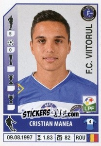 Sticker Cristian Manea - Liga 1 Romania 2014-2015 n. 282 - Panini