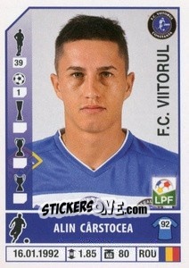 Cromo Alin Cârstocea - Liga 1 Romania 2014-2015 n. 292 - Panini