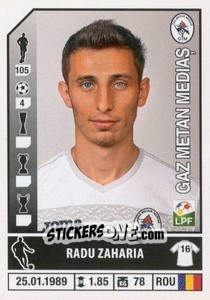 Cromo Radu Zaharia - Liga 1 Romania 2014-2015 n. 309 - Panini