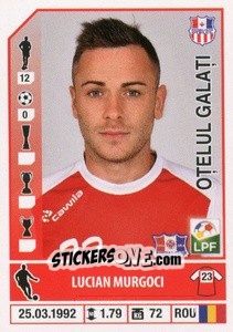 Figurina Lucian Murgoci - Liga 1 Romania 2014-2015 n. 331 - Panini