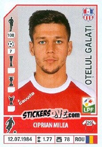 Figurina Ciprian Milea - Liga 1 Romania 2014-2015 n. 333 - Panini