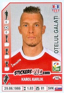 Sticker Karol Karlík - Liga 1 Romania 2014-2015 n. 335 - Panini