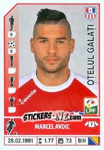 Figurina Marcel Avdic - Liga 1 Romania 2014-2015 n. 337 - Panini