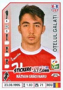 Figurina Răzvan Grădinaru - Liga 1 Romania 2014-2015 n. 338 - Panini