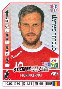 Sticker Florin Cernat - Liga 1 Romania 2014-2015 n. 341 - Panini