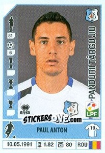 Sticker Paul Anton - Liga 1 Romania 2014-2015 n. 356 - Panini