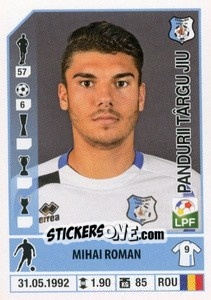 Sticker Mihai Roman - Liga 1 Romania 2014-2015 n. 364 - Panini