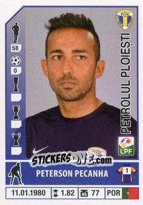 Sticker Peterson Peçanha - Liga 1 Romania 2014-2015 n. 368 - Panini