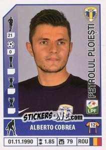 Figurina Alberto Cobrea - Liga 1 Romania 2014-2015 n. 369 - Panini