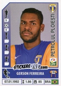 Figurina Gerson Guimarães - Liga 1 Romania 2014-2015 n. 374 - Panini