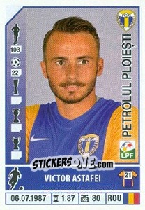 Figurina Victoraș Astafei - Liga 1 Romania 2014-2015 n. 378 - Panini